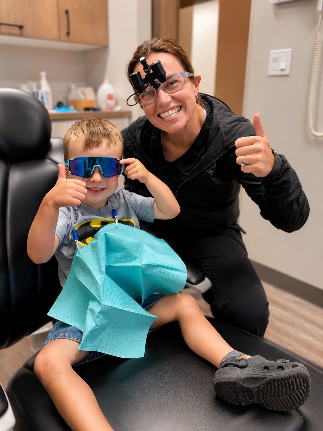 Dr. Erin Ellis with a patient at Maidstone Dental